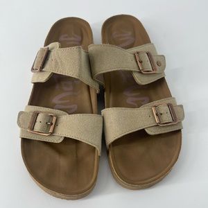 Mad Love Keava Target Slide-On Footbed Sandals Taupe Size 10